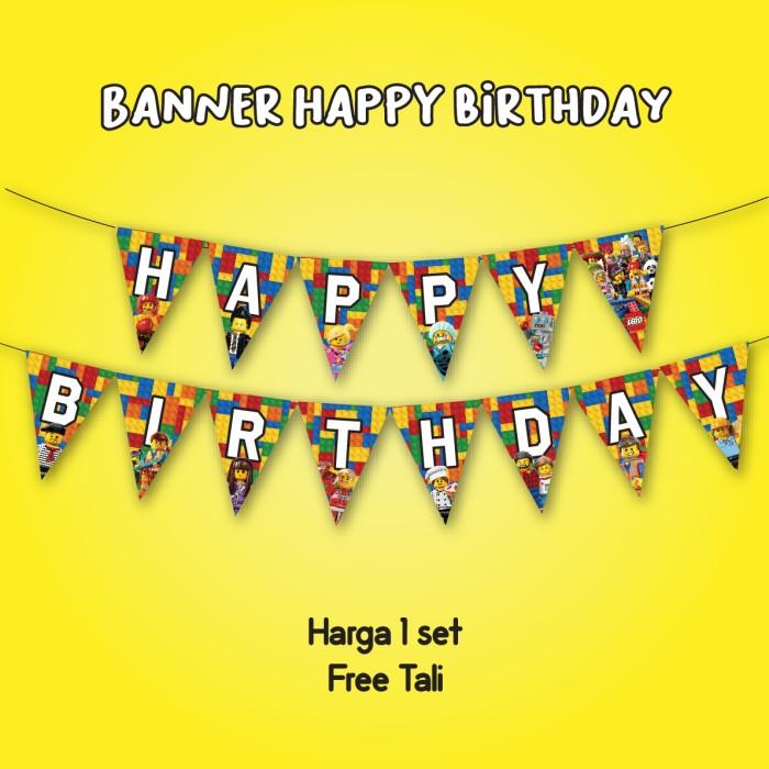 Gambar UNDANGAN LEGO INVITATION HAPPY BIRTHDAY ULTAH ULANG TAHUN BANNER DEKOR - BANNER HBD dari Scarllet Party undefined Tokopedia