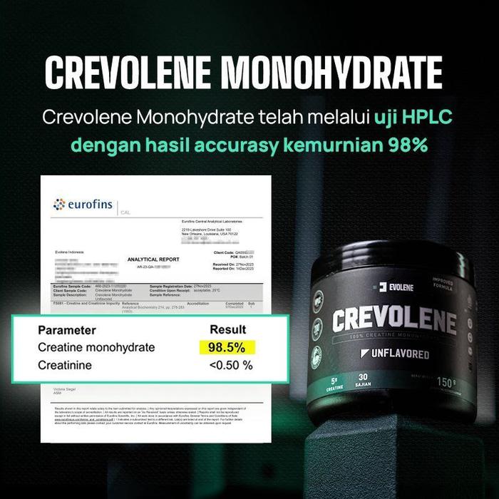 Gambar CREVOLENE CREATINE BY EVOLENE 330 GRAM 60 Serving HALAL - CREVOLENE - 30S MONO UNFLAV, BCAA SACHET dari junetcell085 undefined Tokopedia