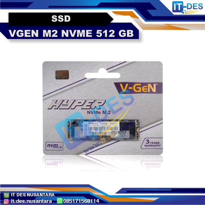 Jual SSD NVME V-GEN GARANSI RESMI 128, 256, 512 GB 128 GB Kota