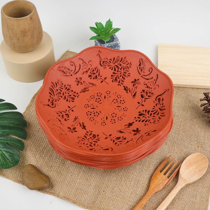 Gambar Piring Rotan Plastik Buah Bunga - Piring Plastik Rotan - DV - Motif Bunga dari Dapur DV_NEW undefined Tokopedia
