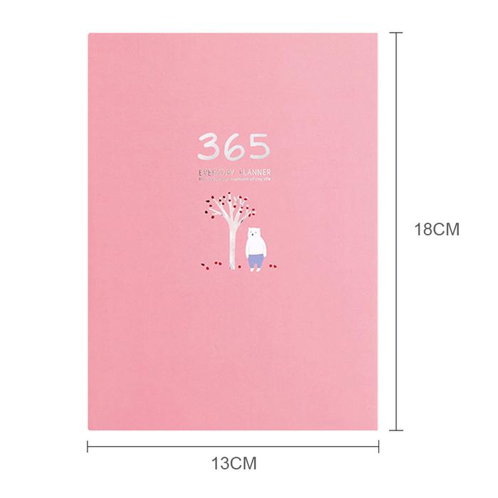 Gambar Buku Catatan Agenda Kerja Kreatif Rencana Tahunan Harian 365 Hari - Pink dari Maslinda Store undefined Tokopedia
