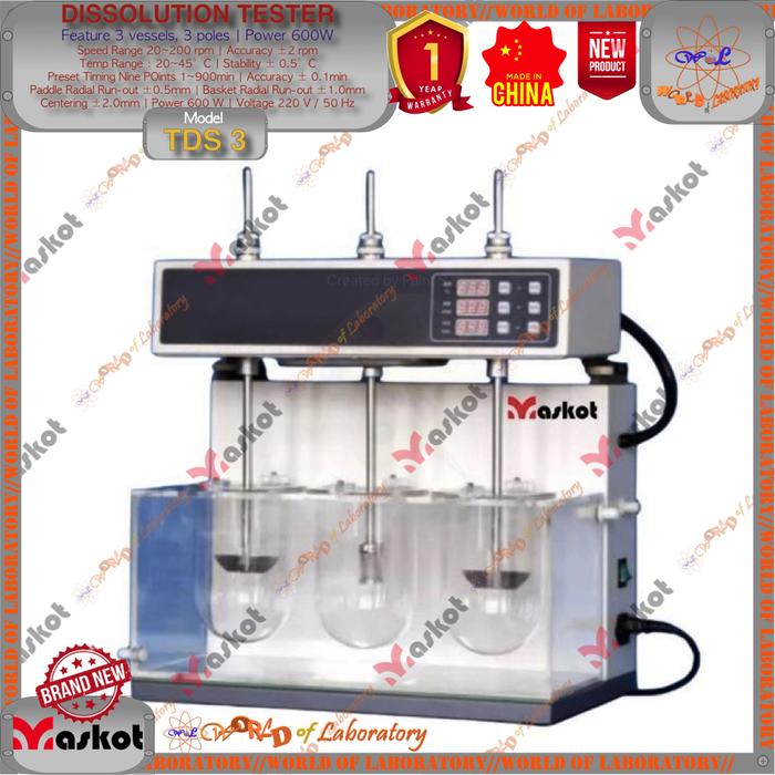 Jual MASKOT Tablet Dissolution Tester 3 Vessels (Uji Waktu Larut Tablet ...