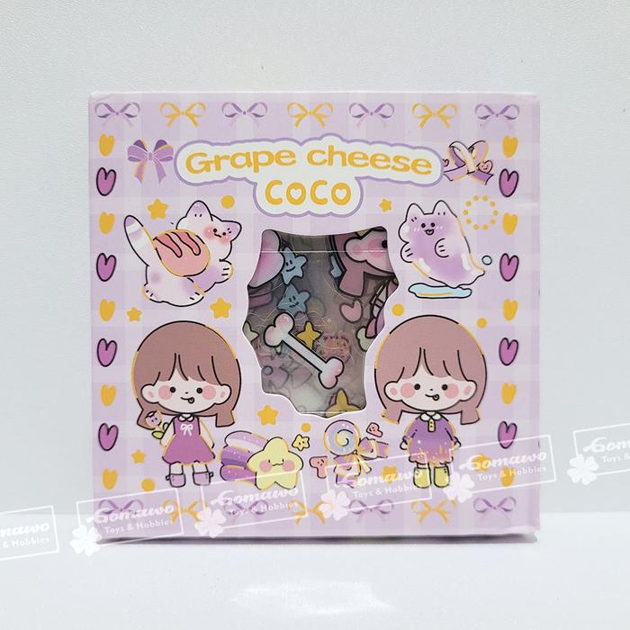 Gambar Sticker Anak motif Kartun Korea isi 100 lembar Waterproof - Coco grape Chee dari Gomawo &amp; Co. undefined Tokopedia