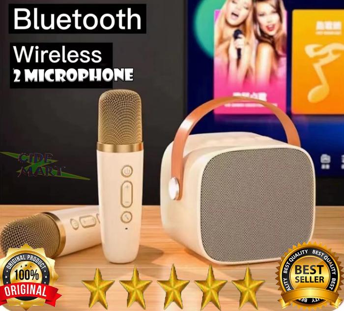 Speaker Microphone Karaoke Set Bluetooth Mini Full bass Portable MIC