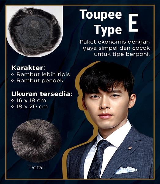 Jual Hair toupee wig pria wanita rambut original asli 100% PREMIUM