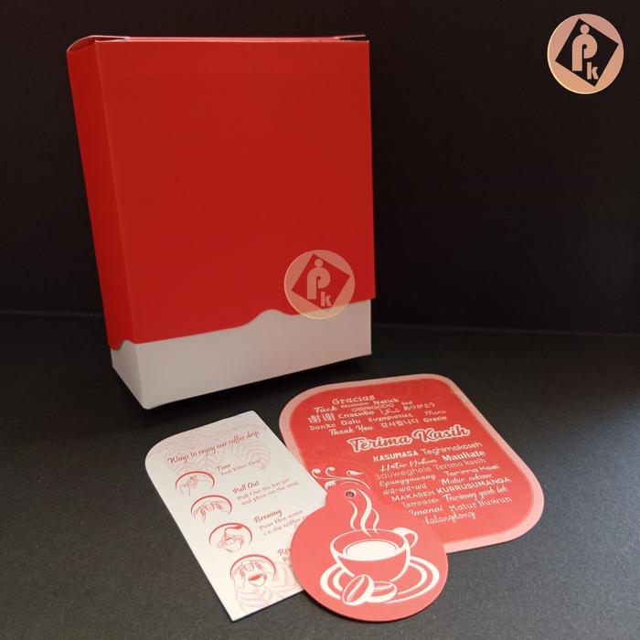 Gambar Kemasan Box Sliding | Box Selongsong | Box Drip Bag Kopi | Box Kotak - Merah dari PK PACK undefined Tokopedia