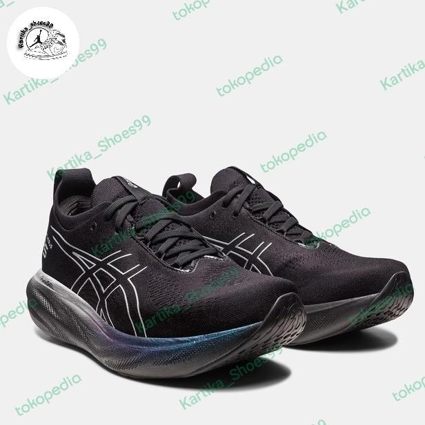 Gambar Sepatu Lari Pria Asics Gel Nimbus 25 Black Platinum Sepatu - Black Platinum, 44 dari onewaystreet undefined Tokopedia