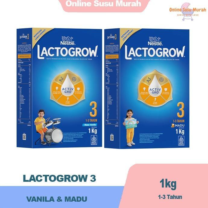 Gambar Lactogrow 3 Vanila Madu 1000Gr -Gratisongkir dari Berkah_Food18 undefined Tokopedia