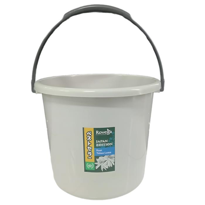 Gambar Rovega Ember plastik / Metro Solid Pail 22 Liter Tanpa tutup Warna Hijau PL65GY - Abu-abu dari Rovega Premium Houseware undefined Tokopedia