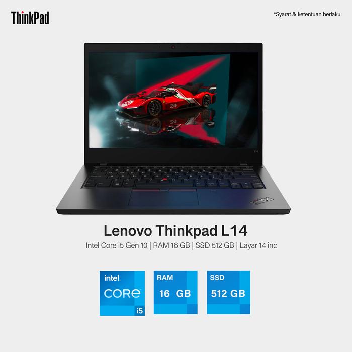 Jual LAPTOP LENOVO THINKPAD L14 i5 GEN 10 RAM 16 GB SSD 512 GB