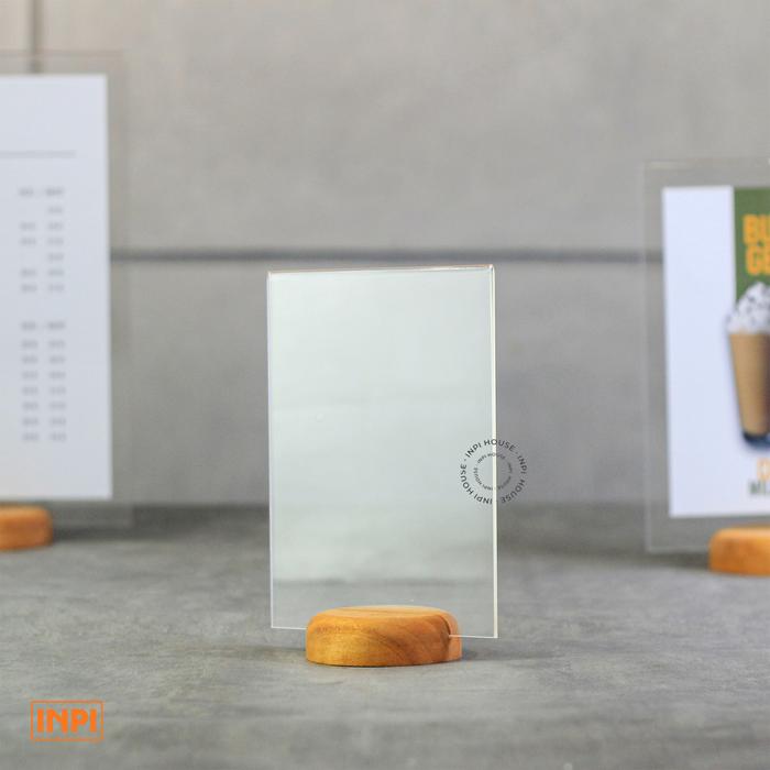 Gambar Sign Standing Menu Kayu Akrilik - INPI House - A6 dari INPI House undefined Tokopedia
