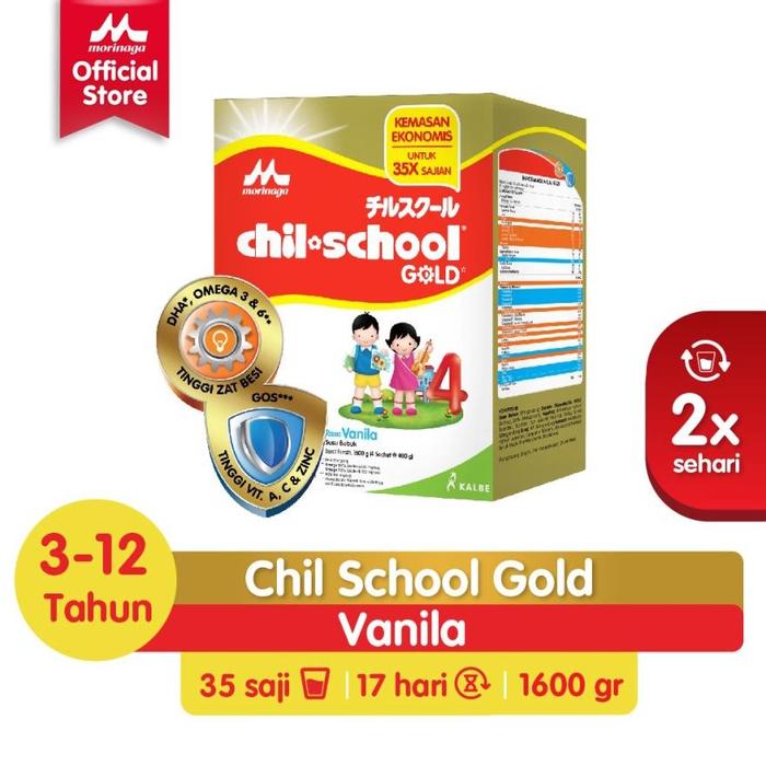 Gambar Morinaga Chil School Gold / Chilschool Reguler 1600Gr / Vanilla - Madu - VANILLA UTUH dari Berkah_Food18 undefined Tokopedia