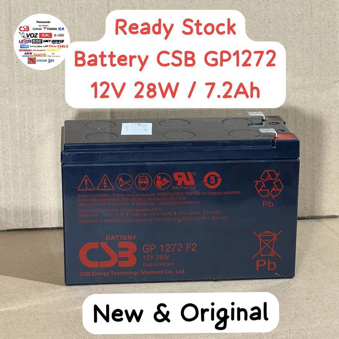 Jual Baterai Battery Original Ups Apc asli ori GP1272 F2 12V 28W ...