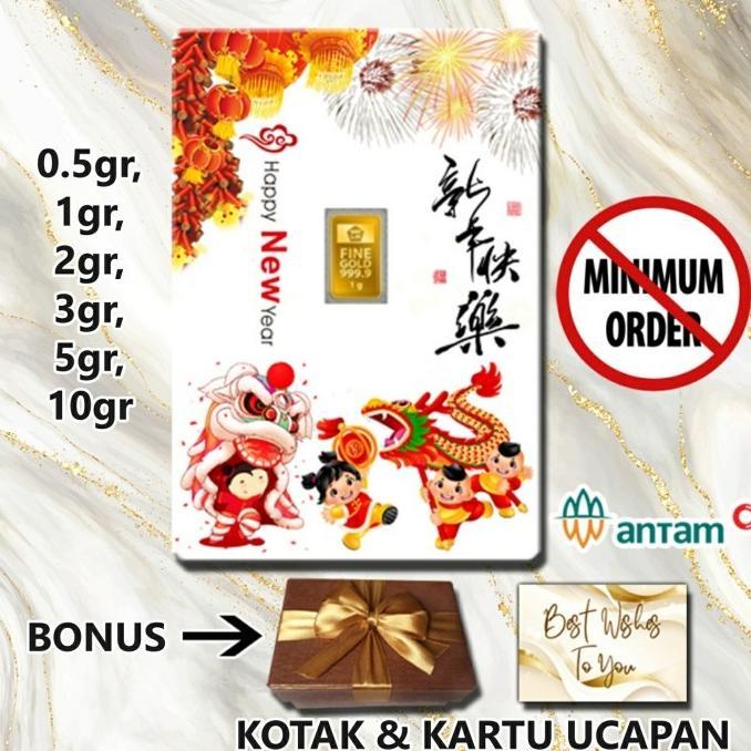Gambar Lm Emas Antam Imlek Year Of Dragon Shio Tahun Naga Gift Series Custom - LionDragonDance, 0.5 gram dari rismaita undefined Tokopedia