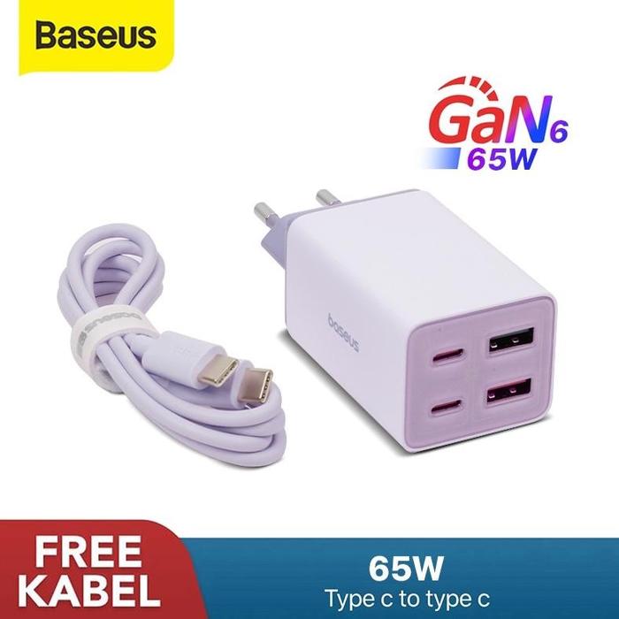 Jual Baseus GaN6 Pro Fast Charger Adaptor 100W 65W 2U+2C Kepala Gan 6 ...