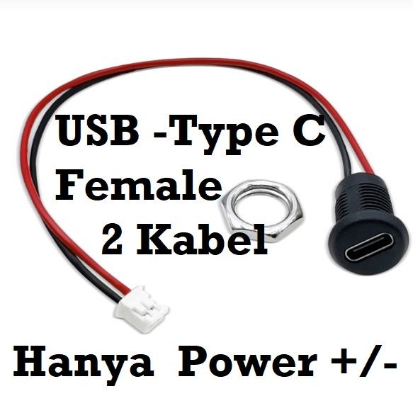 Gambar InFath - Soket Bulat tempel Box USB Type C female DC socket  2 4 5 pin - Soket 2 Kabel, Soket Saja dari InFath undefined Tokopedia