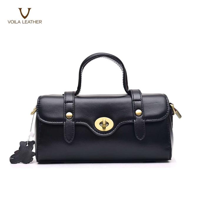 Gambar Tas Fashion Wanita Kulit Asli Voila Janet - Black dari Voila Leather undefined Tokopedia