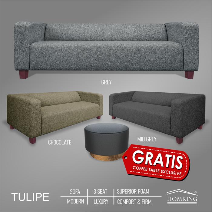 Gambar Sofa Minimalis TULIPE Busa Super - 3 Seater  dari HOMKING Furniture undefined Tokopedia