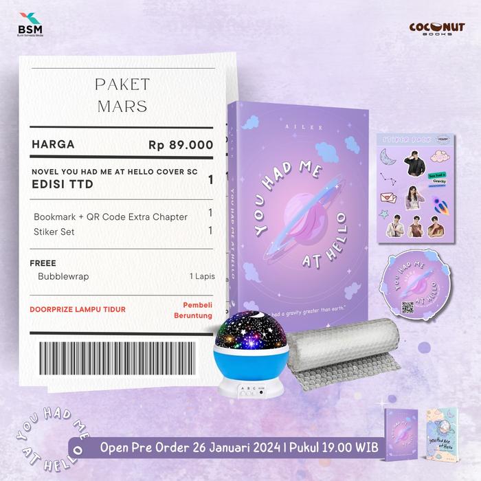 Gambar Buku Novel You Had Me At Hello - Ailee - Coconut Books - Bumi Fiksi - Mars dari bumifiksijakarta undefined Tokopedia
