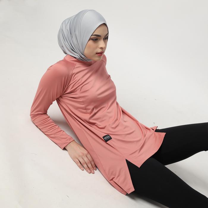 Gambar HIA EveryWear Devonee Long Top Atasan Wanita Hacktiv Fabric Dusty Pink - M fit to L dari HIA EveryWear undefined Tokopedia