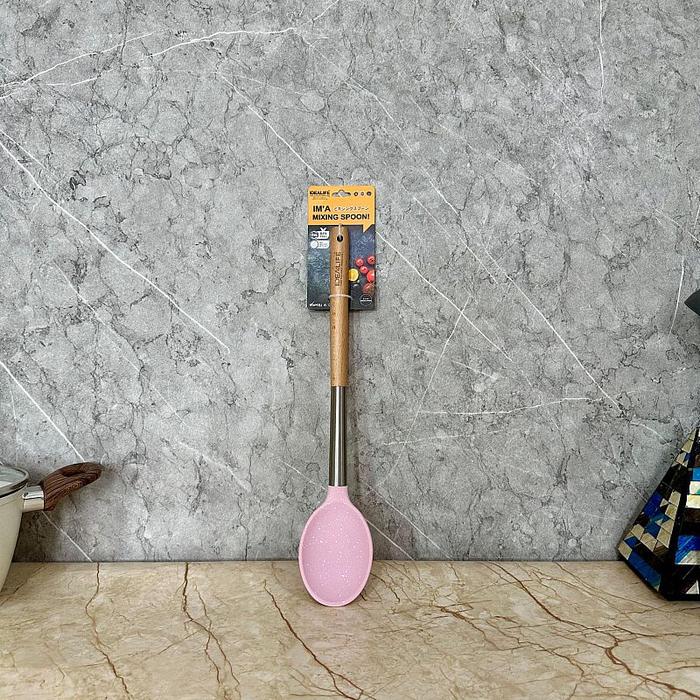 Gambar IDEALIFE IL-172b Kitchen Utensils Mixing Spoon | Peralatan Masak - Merah Muda dari Home Electro undefined Tokopedia
