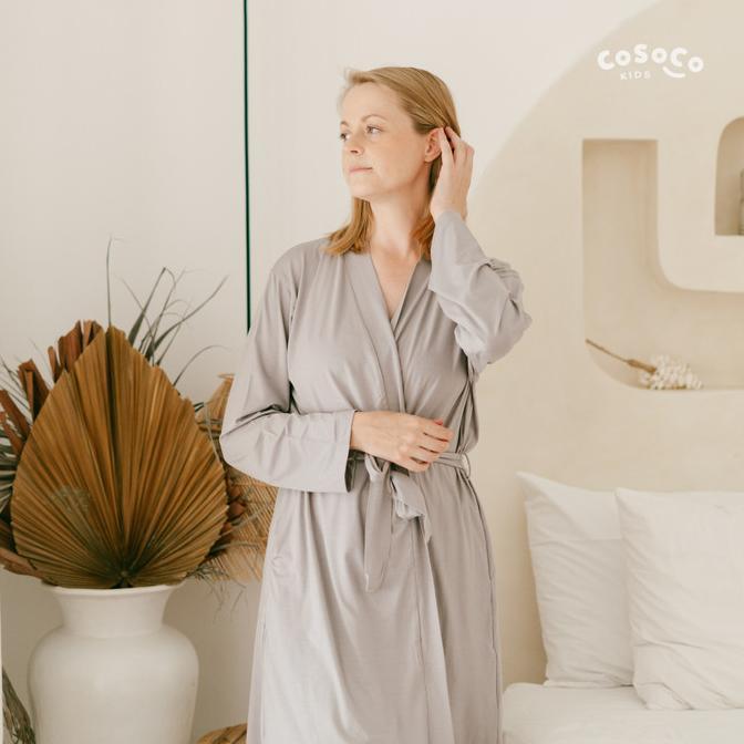 Gambar Women's TENCEL Robe - Cosoco - Sage Green dari fadilahsate undefined Tokopedia