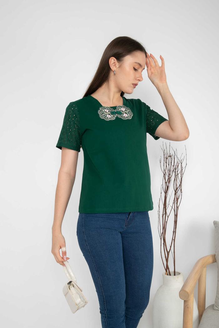 Gambar *Ready Stok* SISTER'S - Cheongsam Kaos 7283 (ZE) - Hijau, L dari Sisters Fashion Group undefined Tokopedia