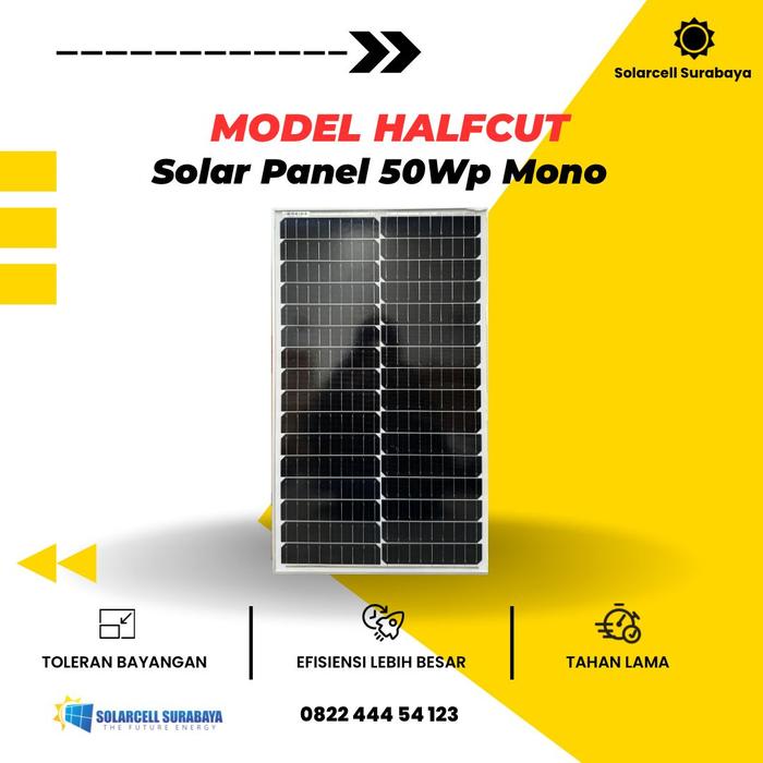 Gambar Solar Panel / solar cell / solar modul 50wp Mono Overlapping Surabaya - Zanetta Halfcut dari Solar Cell Surabaya undefined Tokopedia