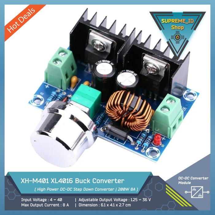 Modulo XH-M401 Convertitore DC-DC Step Down 4-40V A 1.25-36V Regolabile