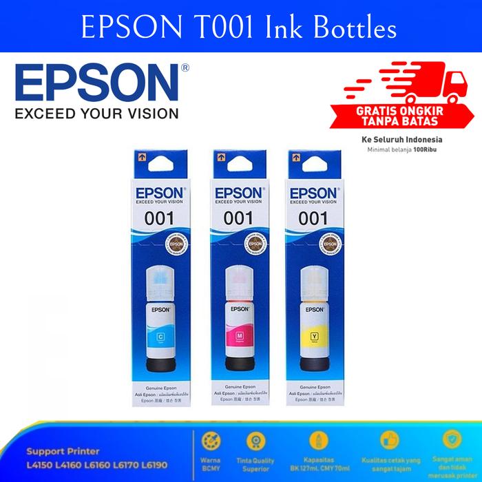 Gambar Tinta Printer 001 Black Color Series L4150 L6160 L6170 L6190 - Biru dari Supplier Tinta Printer undefined Tokopedia