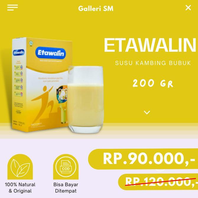 Gambar Susu Kambing Etawalin Bubuk Goat Milk Etawa Rematik Tulang Asam Urat dari FATWA CONTER. undefined Tokopedia