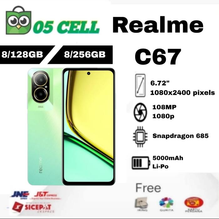 Gambar REALME C67 RAM 8/128GB & 8/256GB Smartphone GARANSI RESMI - Hijau, 8/256GB dari 05Cell undefined Tokopedia