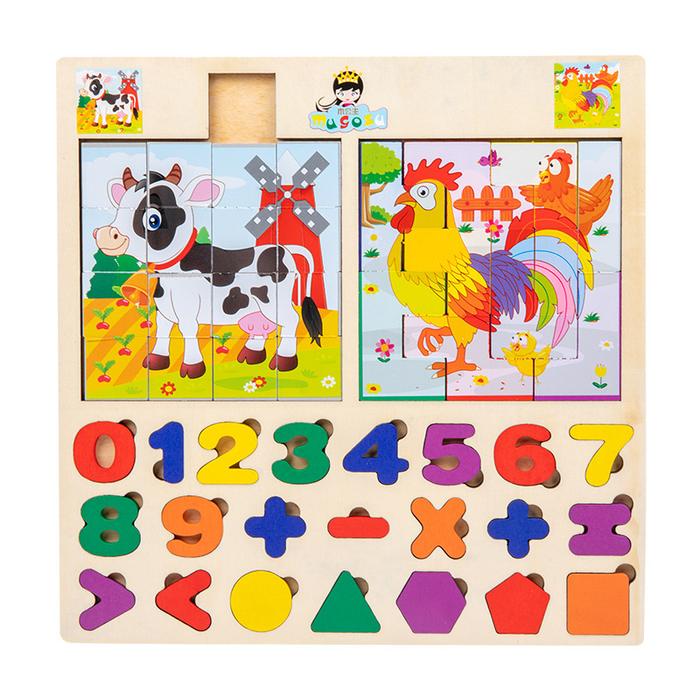 Gambar Mainan Puzzle Kayu 3 In 1 Huruf Angka / Puzzle Geser / Puzzle Tetris Anak Permainan - Angka dari Kidzcare undefined Tokopedia