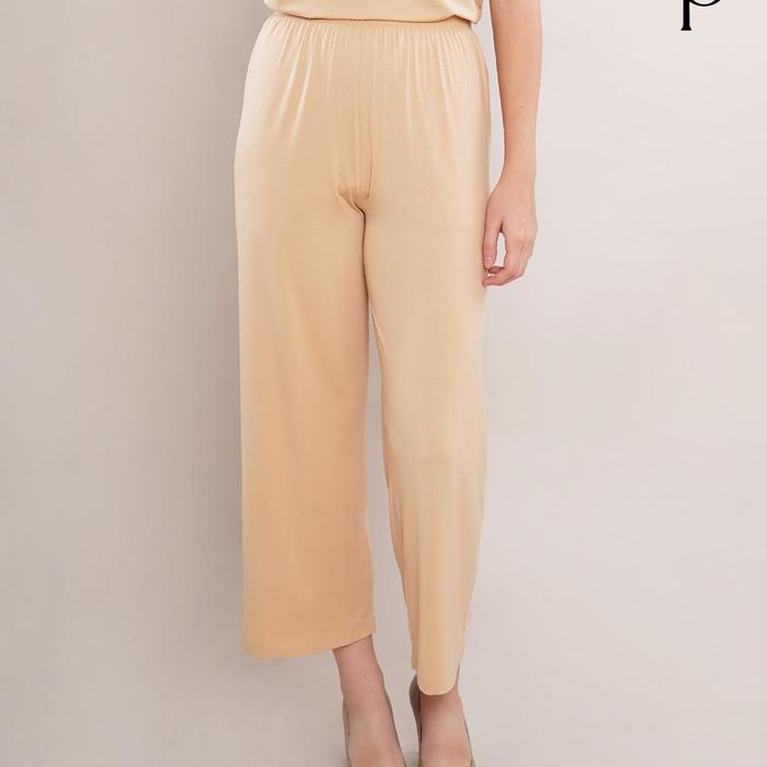Gambar Legging Kulot Tencel - Beige, S-M dari naPocut undefined Tokopedia