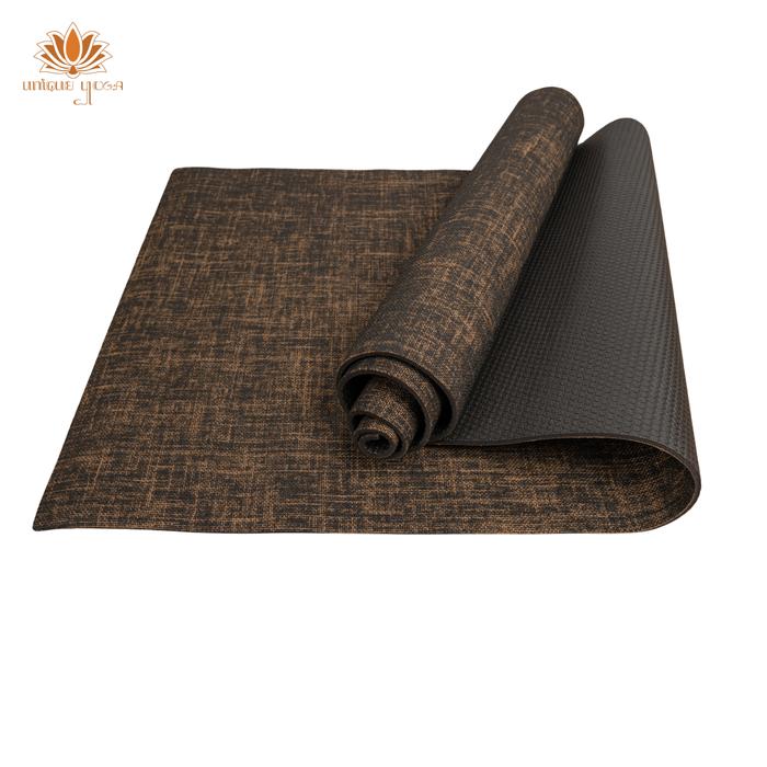 Gambar PVC Jute/ Matras Yoga/PVC jute 6mm - Hitam dari Unique Yoga Bali undefined Tokopedia