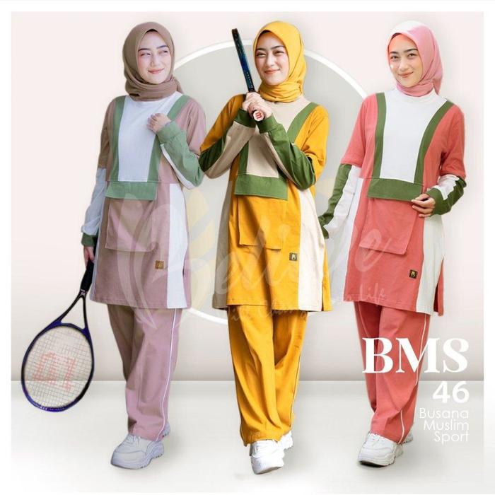 Gambar Baju olahraga setelan wanita Believe BMS 46 baju senam muslimah dari Busana-mikhaira undefined Tokopedia