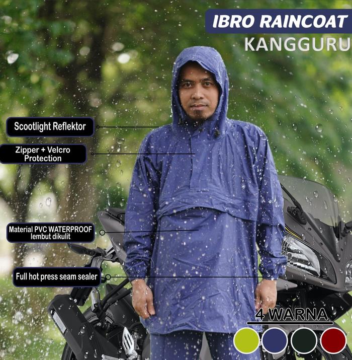 Gambar JAS HUJAN MANTEL RAINCOAT SETELAN PRIA WANITA SETARA AXIO - Kangguru Biru dari Ibrostore.id undefined Tokopedia