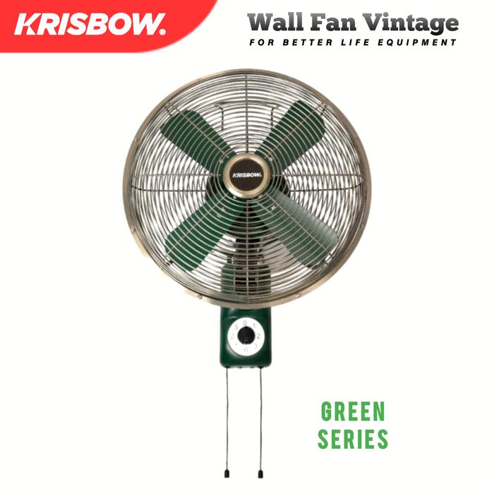 Gambar Krisbow Kipas Angin Dinding Vintage 12 Inch 55W 35 Cm / Wall Fan - Hijau dari Marsyila Retail Mandiri undefined Tokopedia