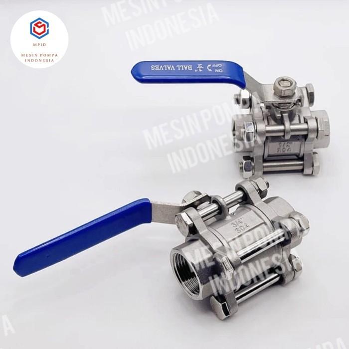 Jual BALL VALVE 3PC / STAINLESS SS304 1
