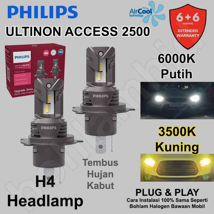 Gambar Led Honda HRV 2015-2018 Philips Ultinon Access 6000K Putih dan Kuning - Headlamp H4, Putih dari bohlamhid Kota Tangerang Tokopedia