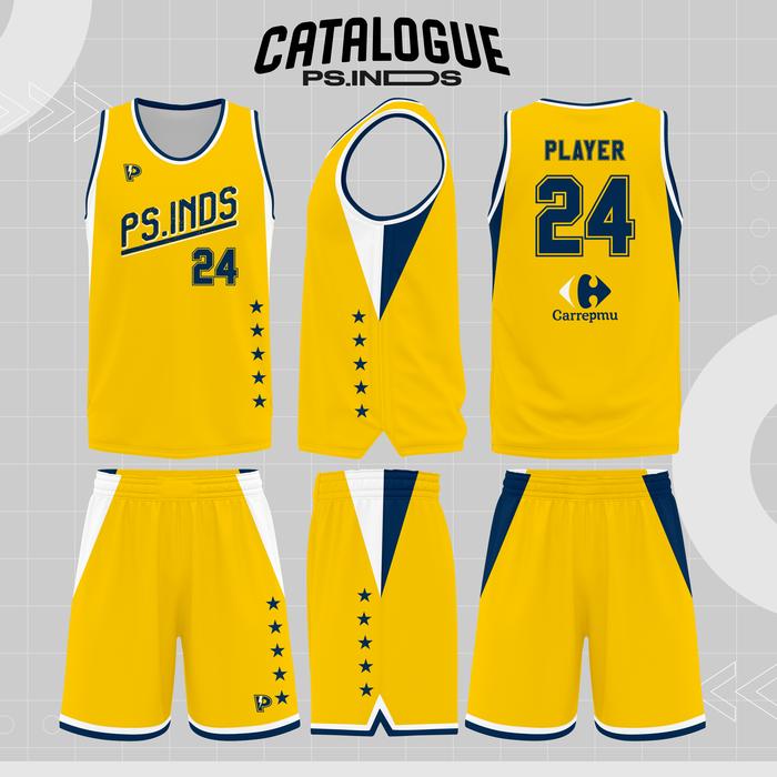 Jersey Basket Custom Full Print Baju Olahraga Basket Printing Ready size  anak dan dewasa P8K7 1B, M