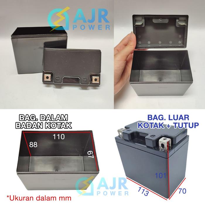 Gambar Kotak Aki Accu Lithium 18650 26650 32700 32140 Sepeda Motor sepeda Lis - 113x70x105 dari AJR POWER OFFICIAL undefined Tokopedia
