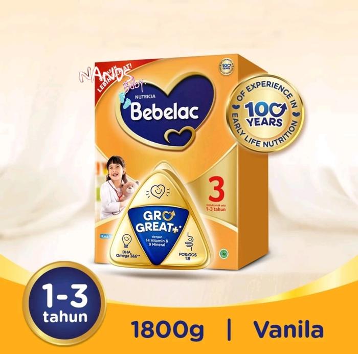 Gambar Bebelac 3 Vanila Madu Susu Pertumbuhan Bubuk 1800 gr - Vanila dari Nands Baby'S undefined Tokopedia