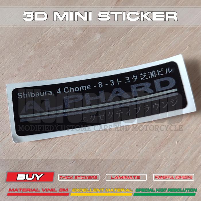 Jual STICKER MINI 3D TOYOTA ALPHARD COROLLA STARLET FORTUNER - 8 - Kab ...