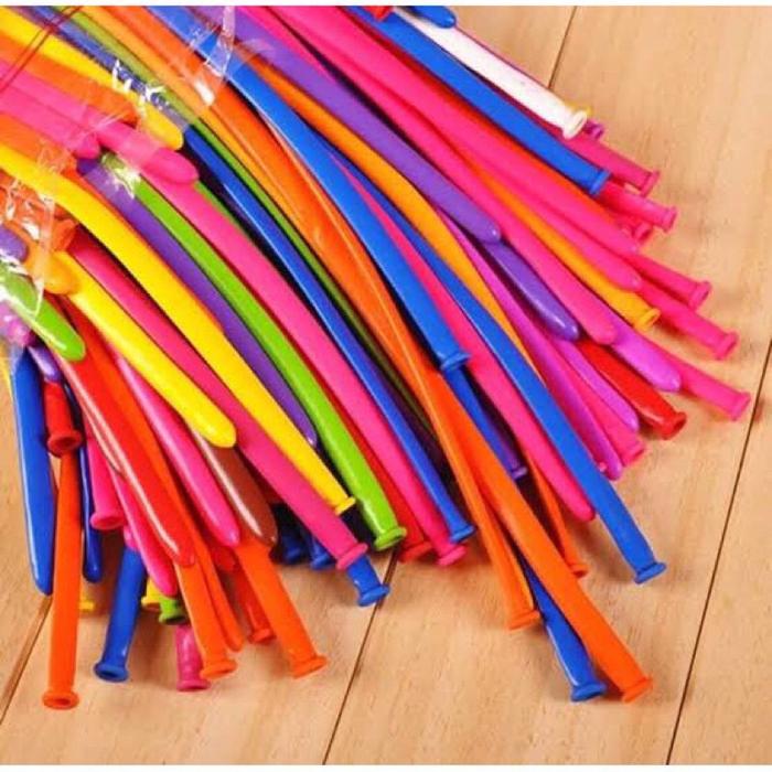 Gambar Balon Latex Twist Pentil Doff Balon Panjang Isi 100 Pcs - Doff Mix Twist dari DINOSO INDONESIA undefined Tokopedia