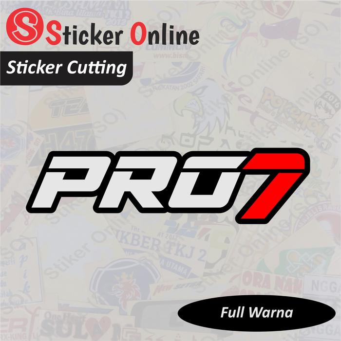 Gambar Stiker PRO 7 | Sticker Cutting PRO7 Motor Mobil - FullWarna, Panjang 10cm dari Sticker Online SO undefined Tokopedia