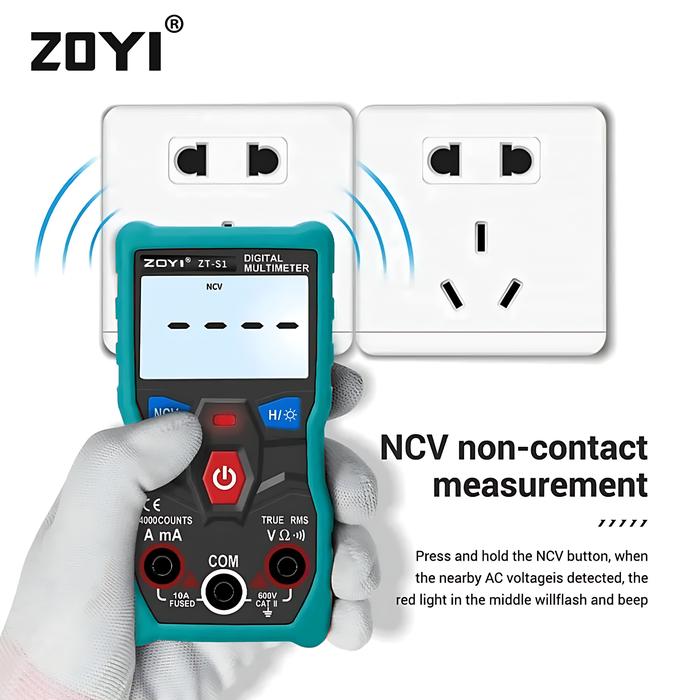 Gambar ZOYI ZT-S1 Multimeter Digital True RMS LCD With NCV 4000 Counts Buzer dari House Sparepart undefined Tokopedia