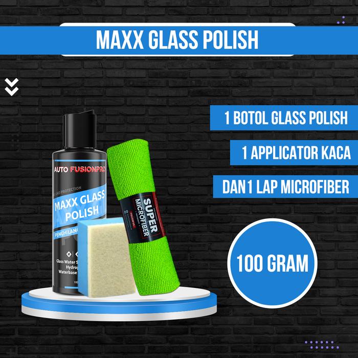 Gambar Maxx Glass Polish (PENGHILANG JAMUR KACA MOBIL) by AUTOMAXX INDONESIA - 100 ML + LAP dari Auto Fusionpro undefined Tokopedia