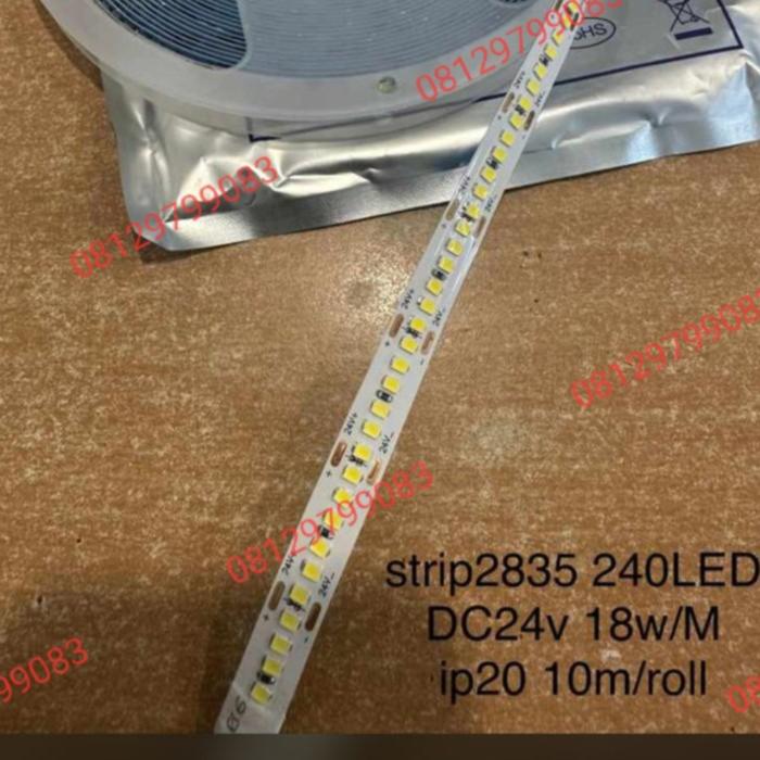 Gambar LAMPU STRIP 240 LED 2835 12V 24V INDOOR 240LED 12 24 VOLT DC - STRIP 24 VOLT, 240 LED PUTIH dari eco led lighting undefined Tokopedia