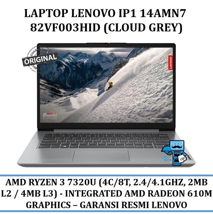 Gambar Laptop Lenovo Ideapad 1 Ip1 14amn7 82vf003hid Cloud Grey - Original dari Das Livia Computer undefined Tokopedia